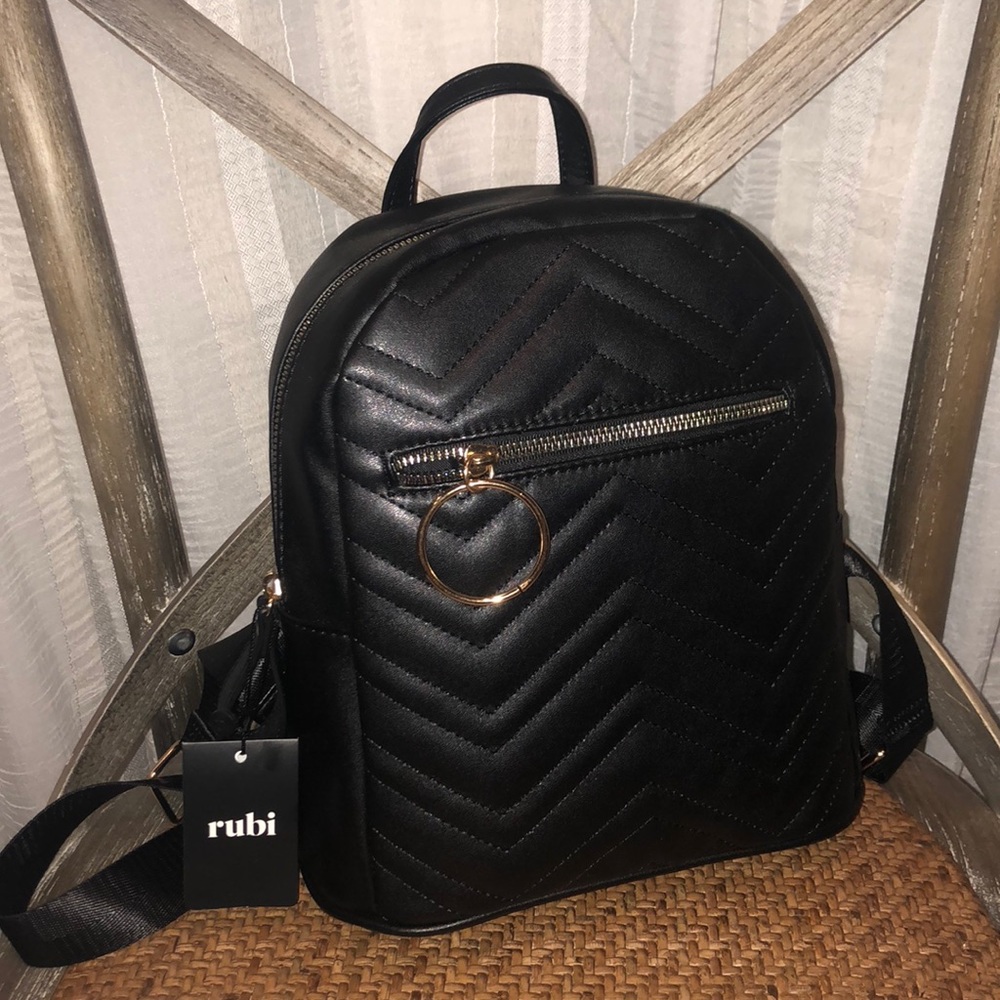 Black chevron backpack